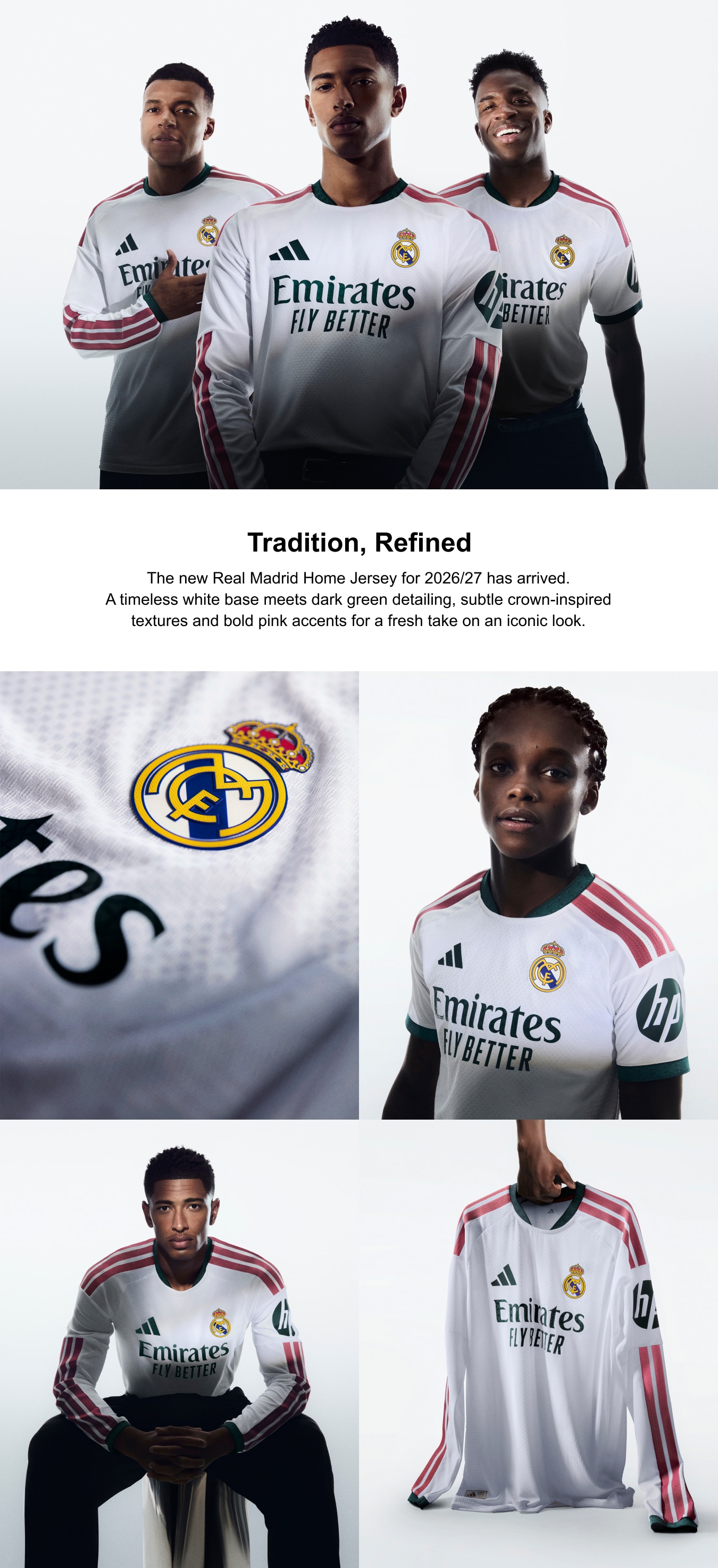 Real Madrid adidas Home Shirt 2026-27